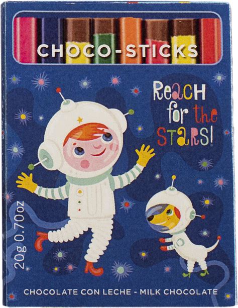 Lapices colors, display, colored pencils made of milk chocolate ...