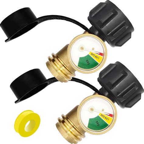 Buy 2 Pack Propane Tank Gauge Level Indicator Leak Detector with Qcc1 ...