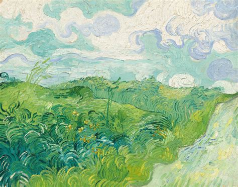 Green Wheat Fields, Auvers by Vincent van Gogh via DailyArt mobile app