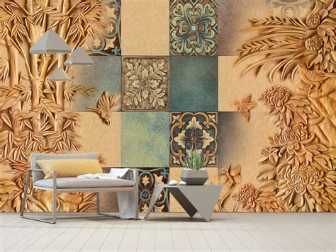 Wooden Scripture art Custom Wallpaper – Myindianthings