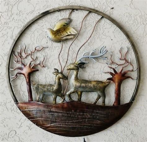 Iron Ring Deer Wall Decor With led light -SSHDWD001 – www.soosi.co.in