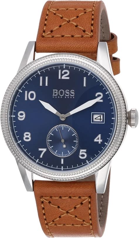 Hugo Boss Leather Classic Analog Black Dial Men Watch-1513611, Black ...