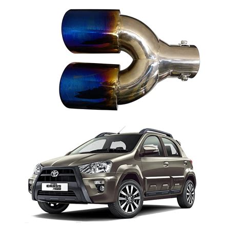 Oshotto Stainless Steel Dual Pipe SS-013 Car Exhaust Muffler Silencer ...