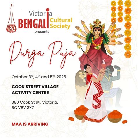 VBCS Durga Puja 2025 Registration is Open Now, Cook Street Village ...