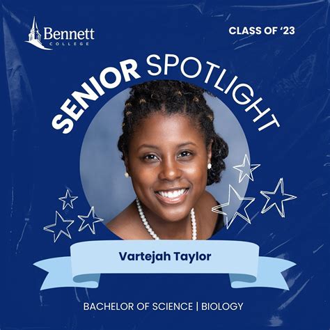 Bennett College | SENIOR SPOTLIGHT Vartejah Taylor Bachelor of Science - Biology | Instagram