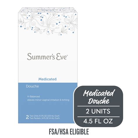 Summer's Eve Medicated Feminine Douche, PH Balanced, Sensitive Hygiene ...