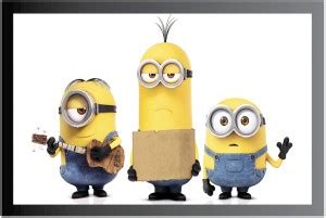 Minions Movie Frame Poster For Room Synthetic Wood Gloss Lamination F31 ...