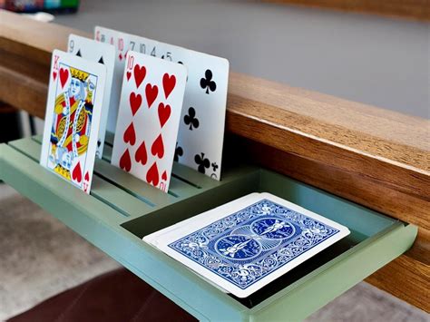 Brimhart Game Table Card Holder With Storage Tray: Custom Tabletop ...