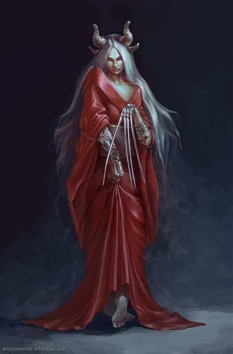 ArtStation - Asian Demon, Anna Paradnik | Japanese female demon, Female ...