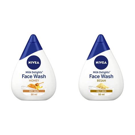 NIVEA Face Wash, Milk Delights Moisturizing Honey, Dry Skin, 50ml And ...