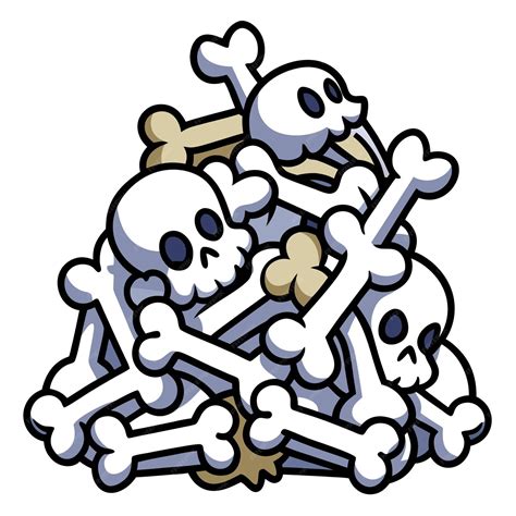 A pile of bones clip art and Vector Design With a White Background ...