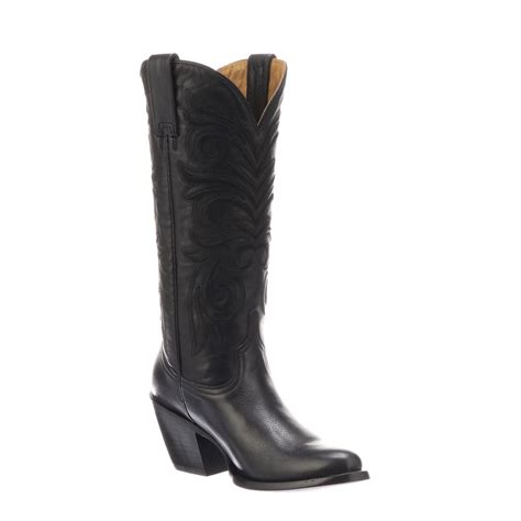 Lucchese Women's Boots - Laurelie - Cowhide - Black - Billy's Western Wear