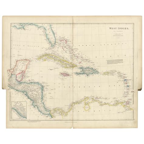 18th Century Original Dutch Map of Martinique in The West Indies by ...