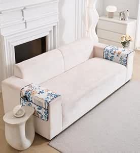 HOMETHREADS Premium Printed Cotton Sofa Cover Mat with PVC Backing for ...