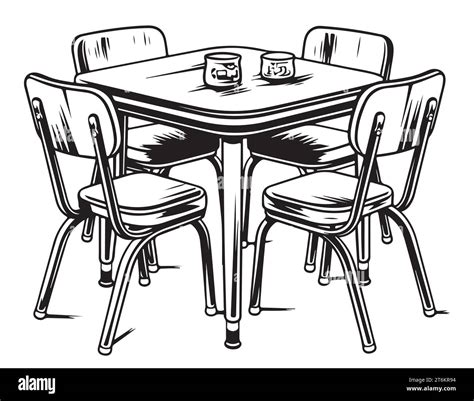 Table And Chair Sketch at Marvin Bruner blog