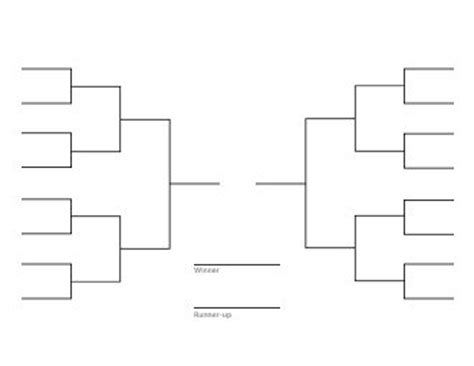 16-team Tournament Bracket, Single Elimination, 8.5x14" Legal Printable ...