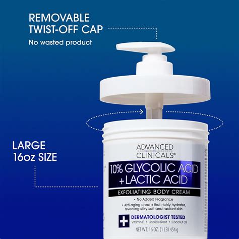 AdvancedClinicals Advanced Clinicals 10% Glycolic Acid + Lactic Acid ...