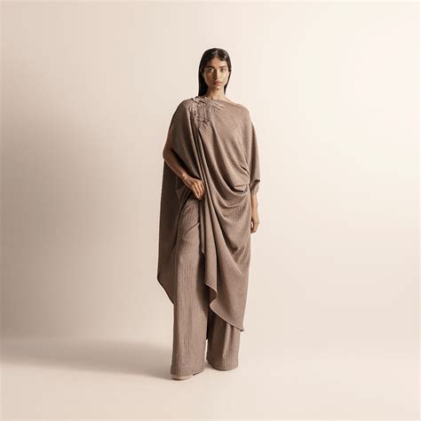 NADRU KNIT DRAPED TUNIC WITH PANTS – Abhishek Sharma
