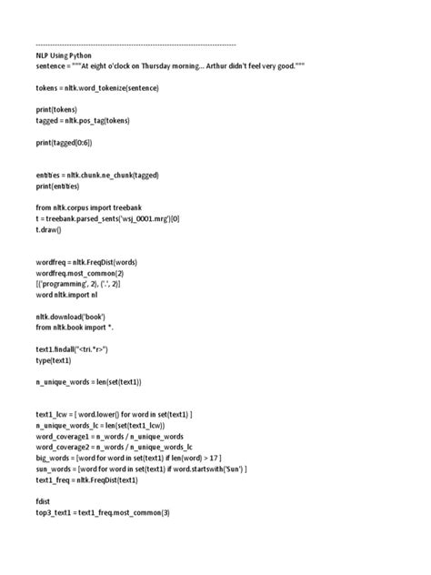 NLP with Python 的图像结果