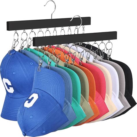 Amazon.com: RESOVO 2 Pack Hat Organizer for Baseball Caps, Hat Hanger ...