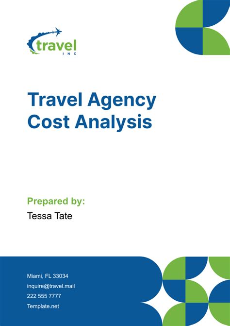 Free Travel Agency Cost Analysis Template to Edit Online