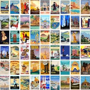 Travel Vol 1 Pack of 54 Aesthetic Wall Collage Kit Paper Print ...