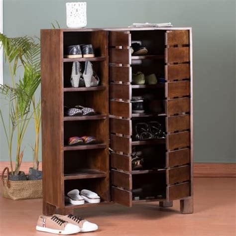 Furnilife Wooden Shoe Rack Home Door Entryway Closet Simple Storage ...