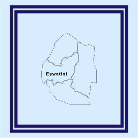 Eswatini country map simple outline 57068851 Vector Art at Vecteezy