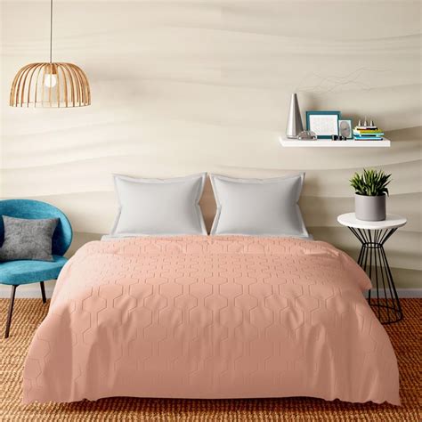 Buy PORTICO Shades Cotton Self Design 3Pcs Double Bed Cover Set from ...