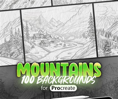 Procreate Landscape Tutorial Mountains 的图像结果