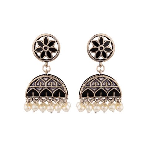 Rangabati Floral Faux Pearls Earrings – VOYLLA