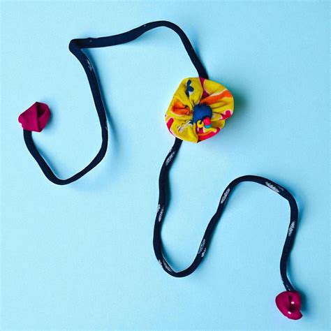 Buy Handmade Yellow Flower Pom - Pom Upcycled Fabric Rakhi With Roli ...