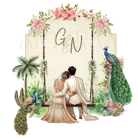 GN Wedding Logo PNG | Couple Initials Monogram | G & N Wedding Emblem ...
