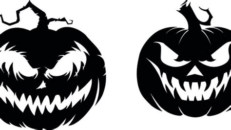 Unique Pumpkin Faces Using Stencils