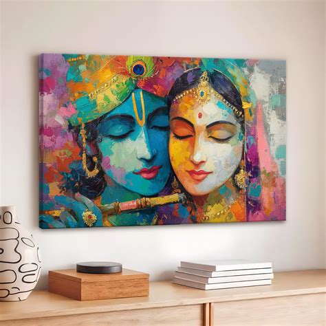 PAPER PLANE DESIGN Radha Krishna Wall Art | HD Canvas Print Gallery ...