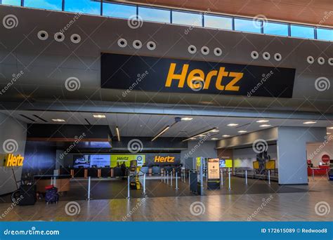 Hertz Airport Rental Car Area Editorial Stock Image - Image of rates ...
