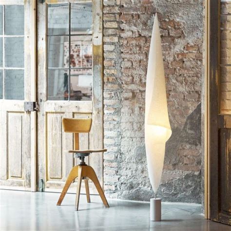 'Wo-Tum-Bu 1' Japanese Paper and Hand Poured Concrete Floor Lamp for ...