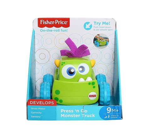 Shop Fisher Price Press N Go Monster Truck- Green Early Learner Toys ...