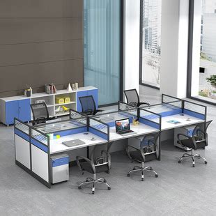 福州职员办公桌椅组合四六人位办公室电脑桌家具现代简约屏风卡座-阿里巴巴