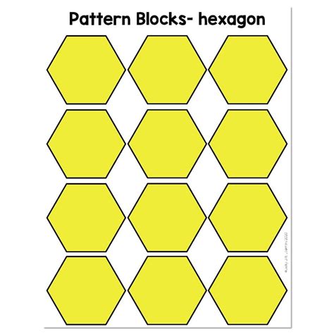 Lucky Little Toolkit - Math Resources - Pattern Blocks - Hexagon ...