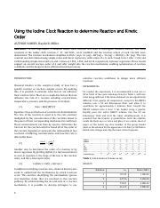 Image result for Reaction Kinetics Experiments