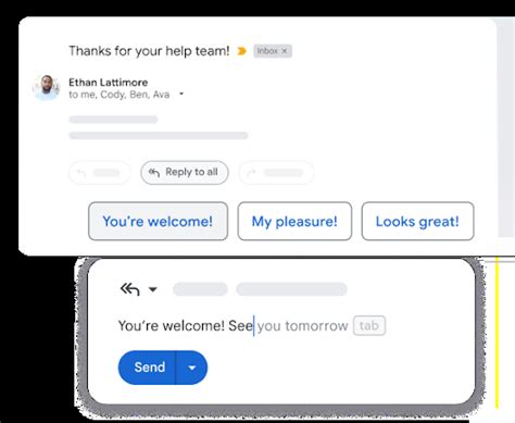 Smart Reply for email messages in Gmail | Google Workspace