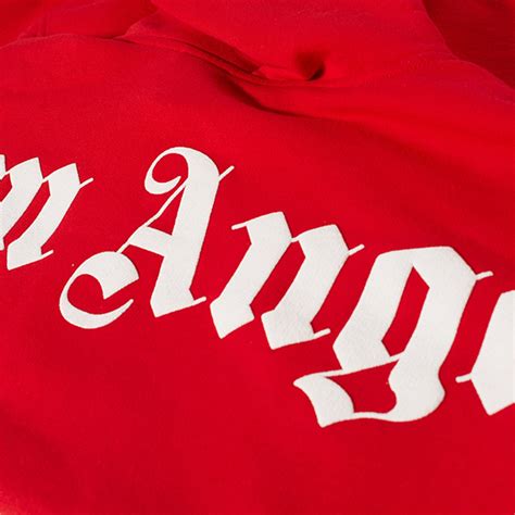 Palm Angels Logo Popover Hoodie Red & Black | END. (GB)