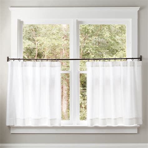 Classic Cafe Panel 36" Linen-Cotton Blend with Privacy Lining & Drapery ...
