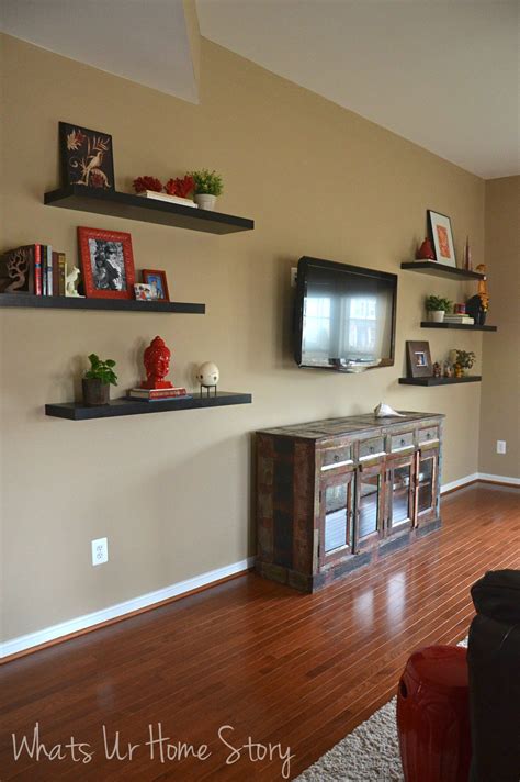 DIY tips: how to decorate floating shelves in living room with style ...