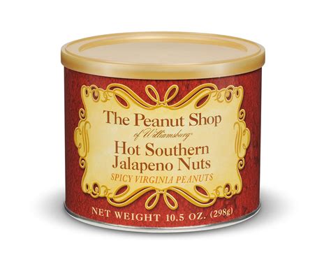 The Peanut Shop of YPF5 Williamsburg Hot Southern Jalapeno Nuts, 10.5 ...