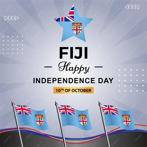 Premium Vector | A poster for fiji happy independence day.