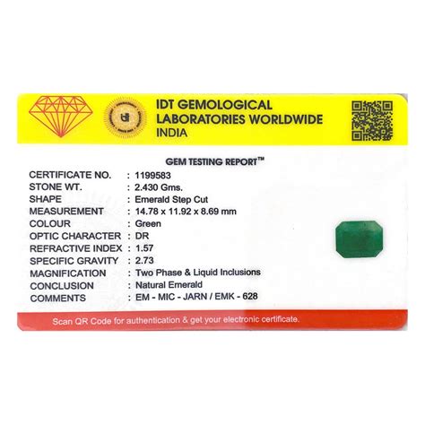 Zambian Emerald (Panna) - 12.15 Carat - Natural and Certified - Pramogh