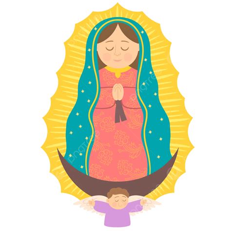 Our Lady Of Guadalupe Toon Vector, Guadalupe, Virgin, Maria PNG and Vector with Transparent ...