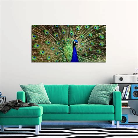 Buy Peacock Dancing Abstract Canvas Wall Painting – ClassyArtZ.com